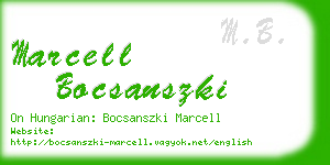 marcell bocsanszki business card